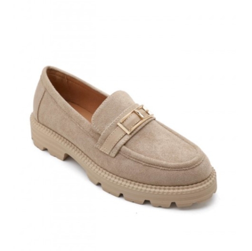 Велурени мокасини в бежов цвят- Rita Beige 11662