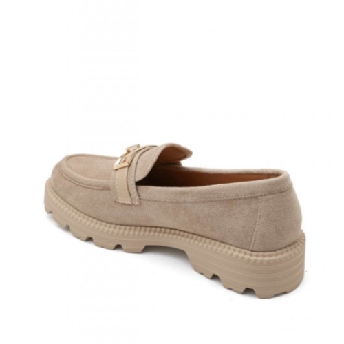 Велурени мокасини в бежов цвят- Rita Beige 11662