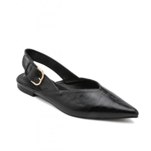 Остри обувки Slingback с отворена пета- Gracey Black 11664
