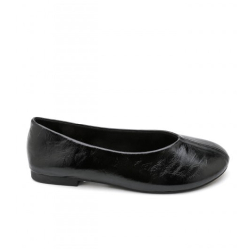Черни равни кожени балерини- Vera Black 11667