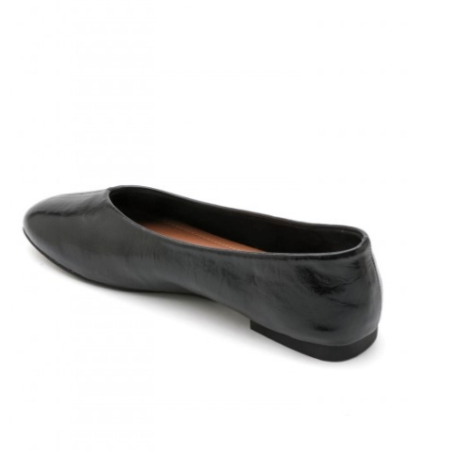 Черни равни кожени балерини- Vera Black 11667