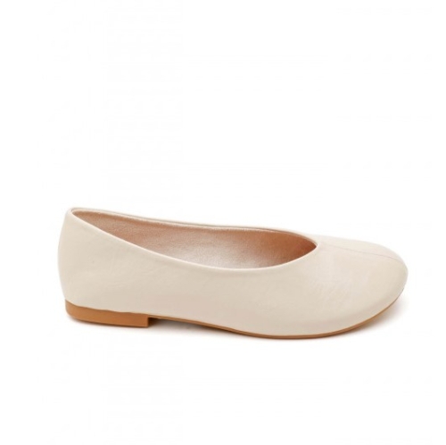Равни бежови балерини- Vera Beige 11668