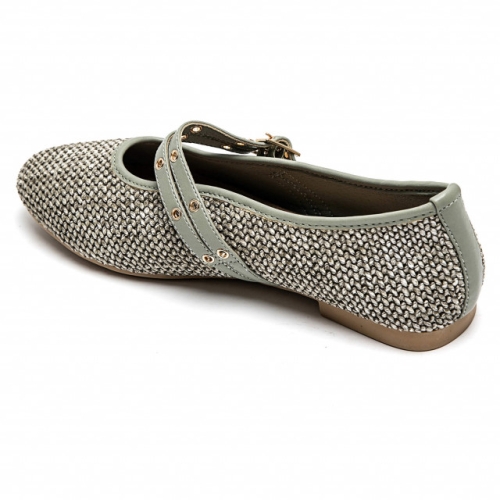 Зелени балерини с катарама- Misi Green 11672