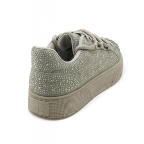 Зелени кецове с камъни- Qnita Green 11686