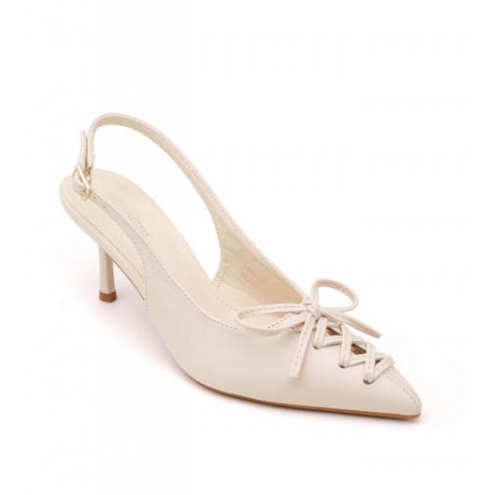 Остри обувки с отворена пета Slingback- Dara Beige 11693