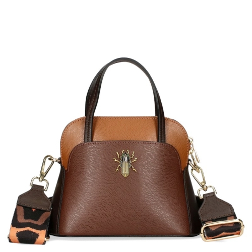 Кафяви остри обувки на широк ток- Katlin Brown 11701