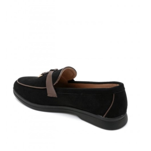 Черни равни мокасини- Amelia Black 11713