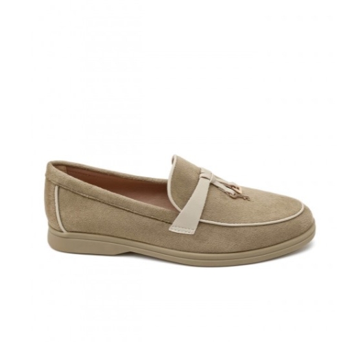 Рвни велурени мокасини в зелен цвят- Amelia Green 11714