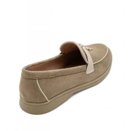 Рвни велурени мокасини в зелен цвят- Amelia Green 11714