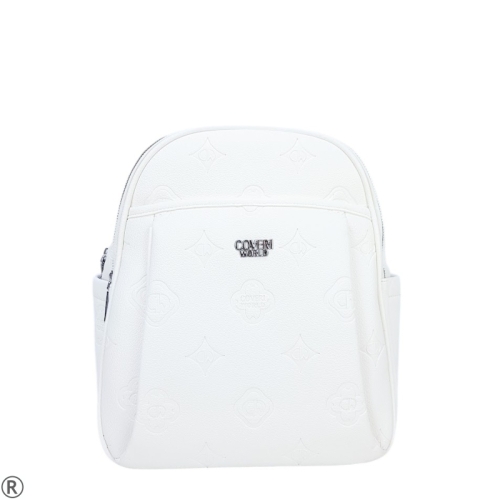 Бели дамски кецове от естествена кожа- Aida White 11097