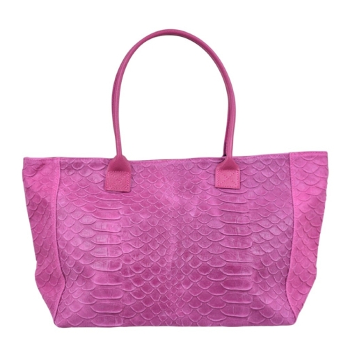 Дамски ботуши в розов цвят с кроко принт- Larisa Pink