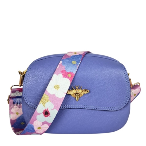 Лилава чанта от естествена кожа- Vera Purple 11741