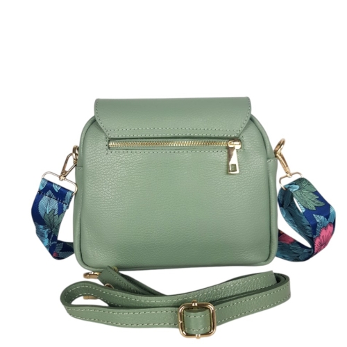 Чанта от естествена кожа с две отделения- Selin Green 11745