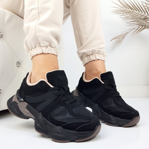 Черни дамски маратонки - Klaudiq Black 11760