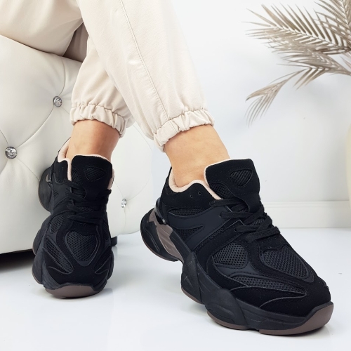 Черни дамски маратонки - Klaudiq Black 11760