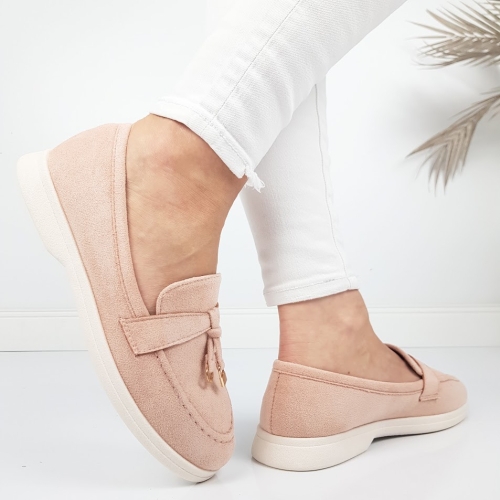 Розови дамски мокасини- Klara Pink 11782