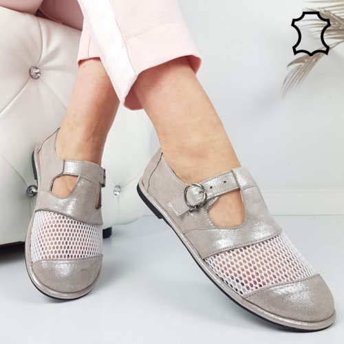 Мокасини цвят пепел от рози- Rita 11822