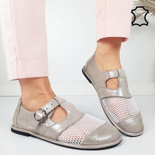 Мокасини цвят пепел от рози- Rita 11822