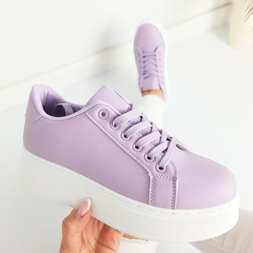 Лилави кецове на платформа- Frea Purple 11860