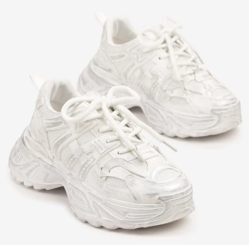 Бели дамски маратонки- Vera White 11876