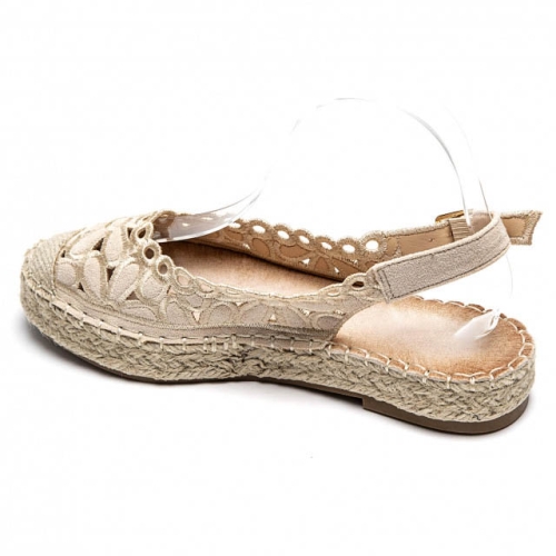 Дамскаи еспадрили с отворена пета- Ira Beige 11915