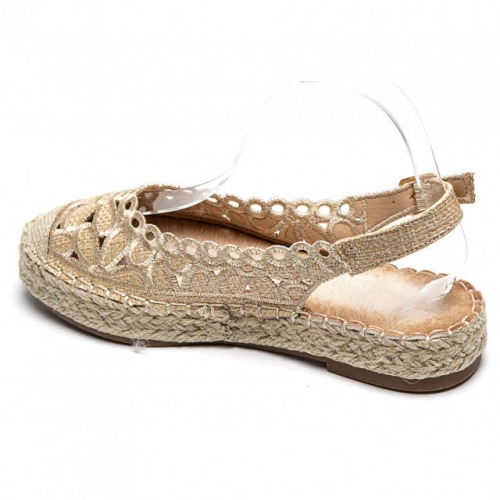 Дамскаи еспадрили с отворена пета- Ira Natural 11916
