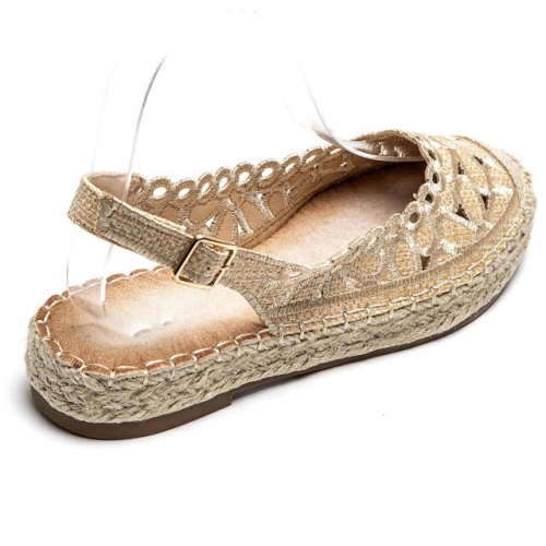 Дамскаи еспадрили с отворена пета- Ira Natural 11916