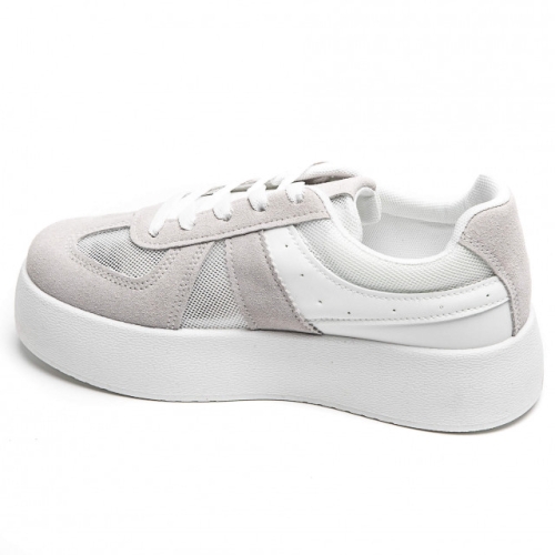 Бели кецове с мрежа- Klara White 11918