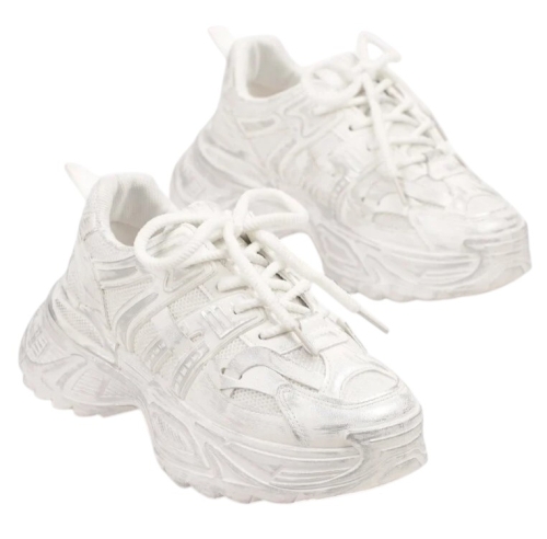 Бели дамски маратонки- Vera White 11876