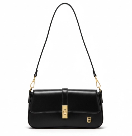 Елегантни черни обувки на ток и платформа- Janet Black 12010