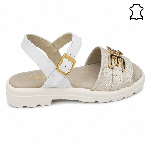 Бежови сандали от естествена кожа- Dara Beige 12064