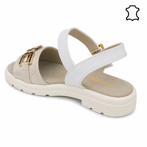 Бежови сандали от естествена кожа- Dara Beige 12064