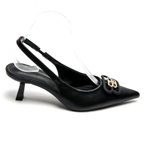 Черни обувки с отворена пета- Zara Black 12122
