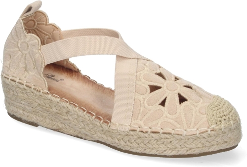 Бежови еспадрили на платформа- Klara Beige 12131
