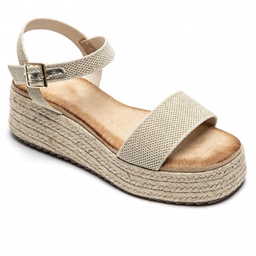 Дамски сандали на платформа- Krina Beige 5989