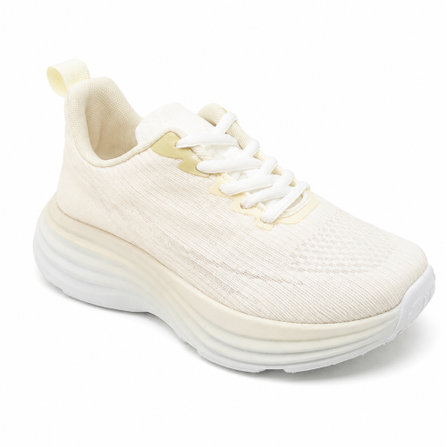 Бежови дамски маратонки с олекотена платформа- Area Beige 12198