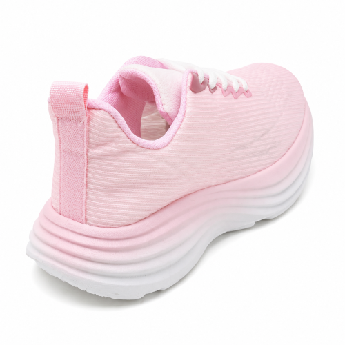 Розови дамски маратонки с олекотена платформа- Area Pink 12199