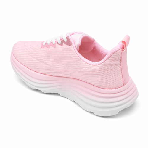 Розови дамски маратонки с олекотена платформа- Area Pink 12199
