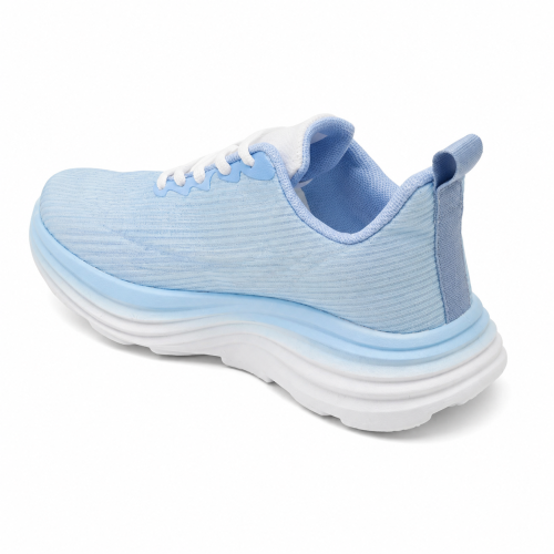 Сини дамски маратонки с олекотена платформа- Area Blue 12200