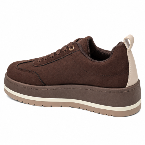 Кафяви кецове на платформа - Djoy Brown 12248