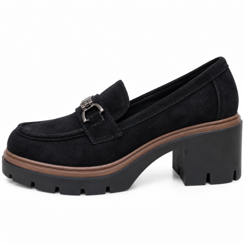 Черни обувки на ток и платформа- Siana Black 12258