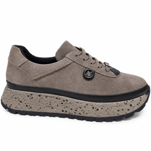 Дамски спортни обувки от естествен велур- Nansi Taupe 12262