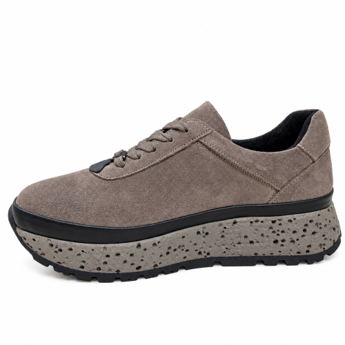 Дамски спортни обувки от естествен велур- Nansi Taupe 12262