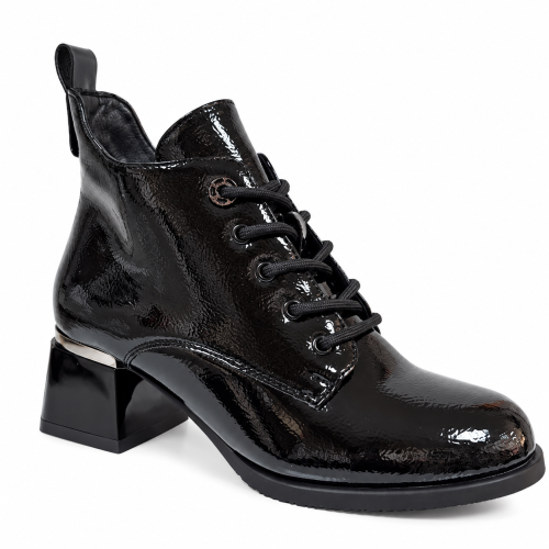 Дамски боти в черен лак- Klodi Black 12368