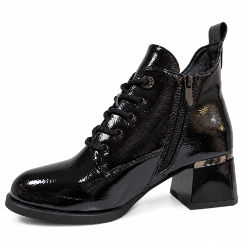 Дамски боти в черен лак- Klodi Black 12368