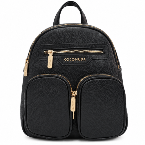 Черна дамска раница с джобове- Frea Black 12399