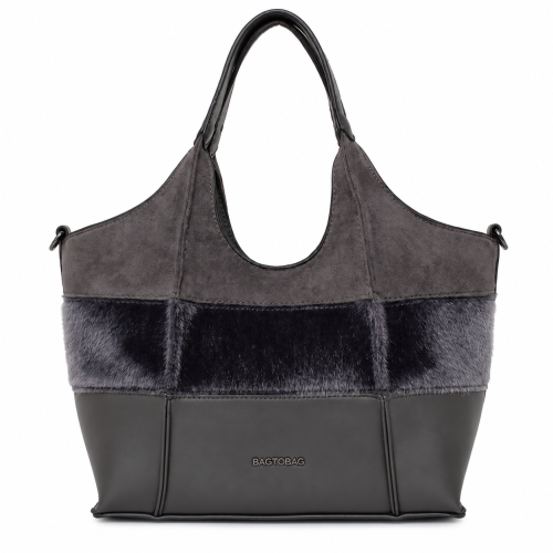 Сива дамска чанта-  Niq Grey 12483