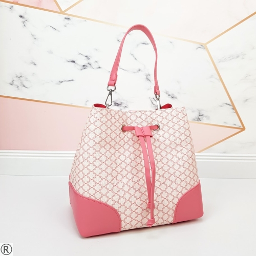 Дамска чанта в розов цвят с органайзер- Pink